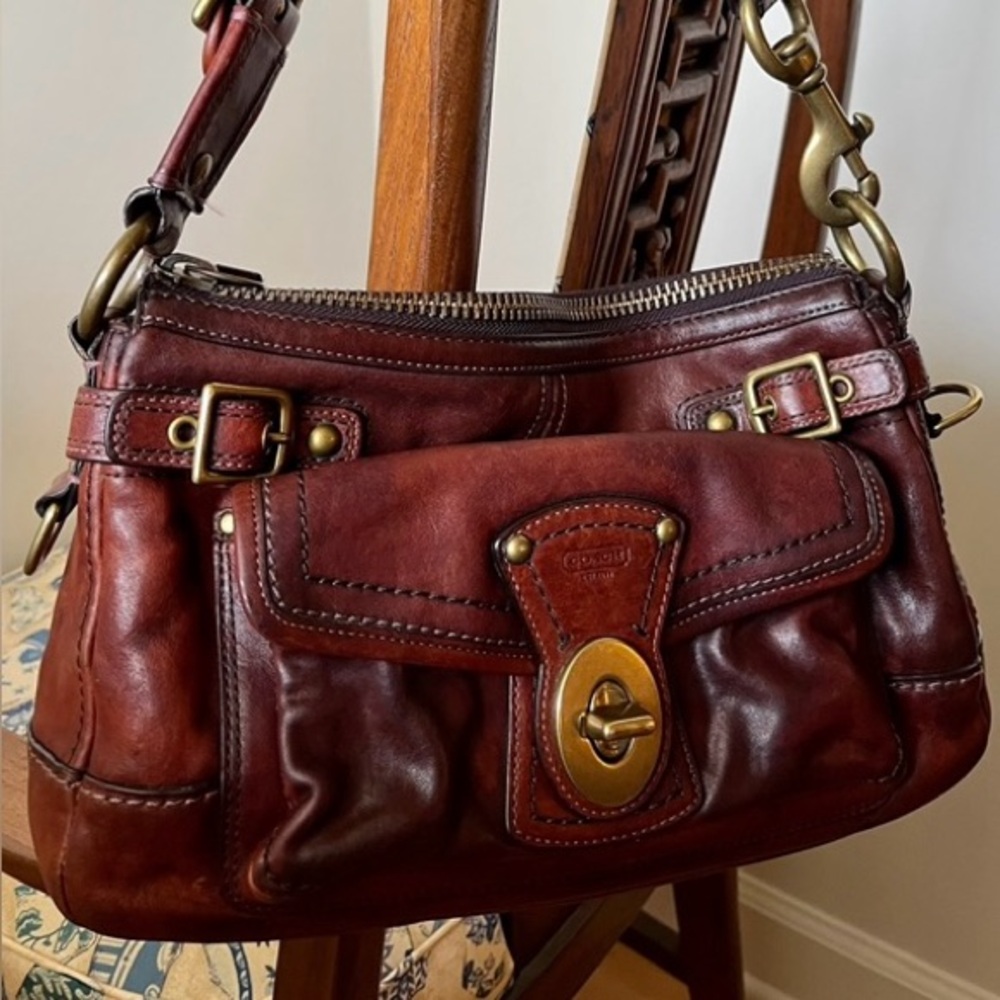 Coach Legacy 65th Anniversary Vachetta Whiskey Brown Leather Shoulder Bag Purse